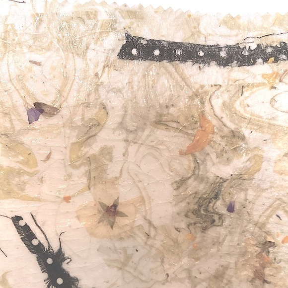 Hand Crafted Fabric Paper for Journal Covers Handmade Ephemera Journal Cards - Picture 4 of 9